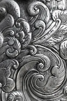 Office Supply Stationery Prints: Oriental pattern, engraving on silver