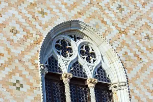 Italian Gothic Architecture Prints: Ornate semicircular window. Decor element
