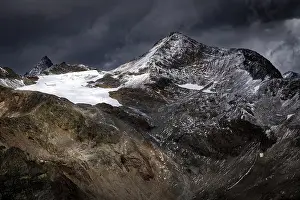 Tyrol Mountain Range Prints: Otztal mountains with dramatic sky