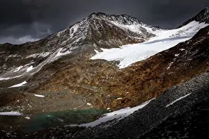 Tyrol Mountain Range Prints: Otztal mountains with dramatic sky