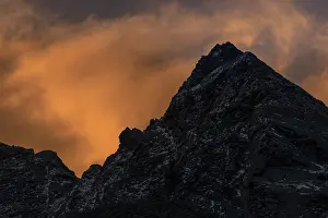 Deserted Mountain Valley Prints: Otztal mountains with dramatic sky