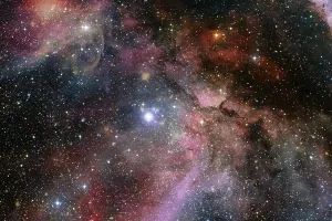 Science Fiction Art Prints: Nebula, cluster of stars in deep space