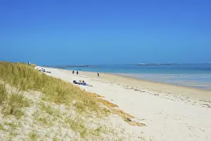 Channel Islands UK Prints: Overlook over Shell beach, Herm
