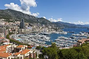 Monte Carlo Cityscape Prints: Overlooking the harbour of Monaco