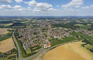 Bird's Eye View Germany Prints: Overview Sassenberg, corner B475