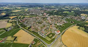 Bird's Eye View Germany Prints: Overview Sassenberg, corner B475