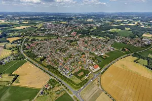 Bird's Eye View Germany Prints: Overview Sassenberg, corner B475
