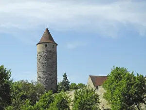Medieval Architecture Germany Prints: Owl tower, Iphofen, prison tower