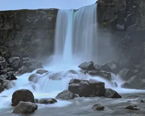 Oxararfoss Waterfall Prints: Oxararfoss Waterfall