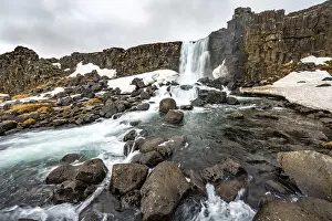 Thingvellir National Park Prints: Oxararfoss Waterfall