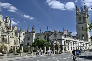 Prints of Oxford, Magdalen College in High Street and Great Tower from 1509, Oxford, Oxfordshire, United Kingdom, England, Great Britain Oxford Prints: Oxford, Magdalen College Print from 1509