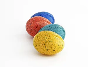 Painted Easter Eggs Prints: Painted speckled easter eggs