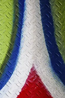 Empty Uninhabited Structures Prints: Detail of a painted wall