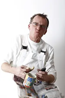 White Bread Snack Prints: Painter taking a break