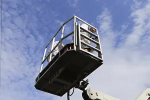 Construction Equipment Operator Prints: Painter on a working platform