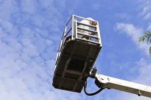 Construction Equipment Operator Prints: Painter on a working platform