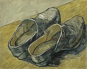 Van Gogh Impressionism Style Prints: A pair of leather clogs (1888)
