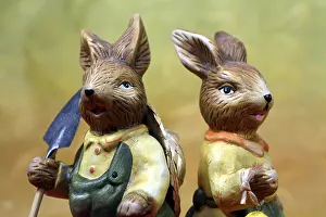 Framed Print : Print of Two Rabbits Framed Print : Print of Two Rabbits