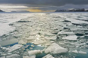 Scandinavian Coastal Area Prints: Palanderbukta Bay, Pack ice pattern
