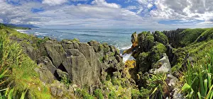 Panoramic Coastal Scene Prints: Pancake Rocks, bizarre limestone cliffs