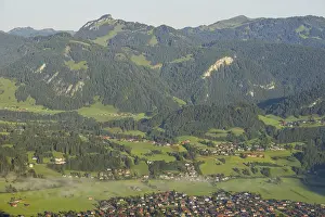 High Angle City View Prints: Panorama from Schattenberg to Oberstdorf