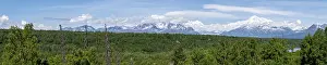 Mountainous Landscape USA Prints: Panorama, view of the Alaska Range