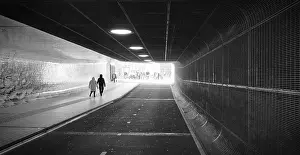 Metro Station Architecture Prints: Panoramic angle of tunnel front view