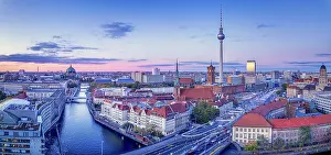 German Urban Landscape Photography Prints: panoramic view at central berlin