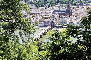 Castle Ruin Landscape Prints: Panoramic view of Heidelberg