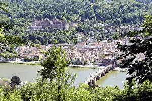 Castle Ruin Landscape Prints: Panoramic view of Heidelberg