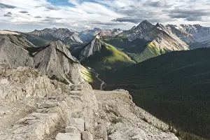 North American Mountain Scenery Prints: Panoramic view of mountain landscape
