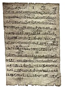 Ancient Egyptian Papyrus Prints: Papyrus with hieratic script, description of Pi-Ramesses