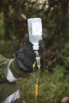 Healthcare System Practice Prints: A paramedic during an emergency exercise