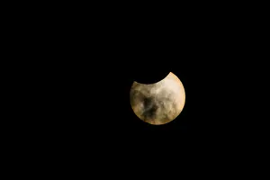 Deserted Landscape Austria Prints: Partial Solar Eclipse 2022, Lower Austria, Austria