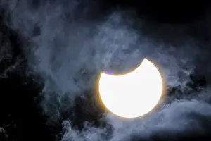 Lower Austria Nature Prints: Partial Solar Eclipse 2022, Lower Austria, Austria