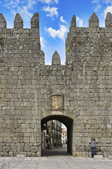 Uninhabited European Town Prints: Partial view of King's gate