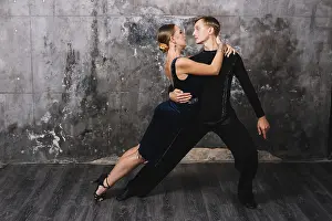 Couple Dance Prints: Partners looking each other during dance