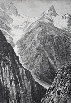 Majestic Mountain Backdrop Prints: Pass in the Himalayan Mountains