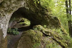 Upper Franconia Bavaria Prints: Passage cave at the Kuhstein