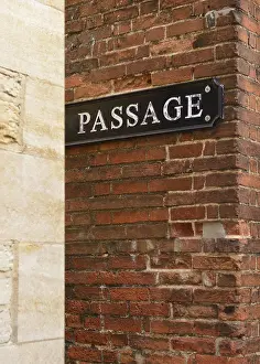 Prints of Passage Sign on a Passageway between university buildings leading to the Turf Tavern Pub, Oxford, England, United Kingdom Oxford Prints: Passage Sign to Turf Tavern Pub Print, Oxford University