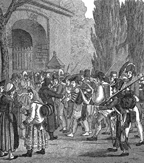 Napoleon Bonaparte Emperor Prints: Passing of the Prussian prisoners