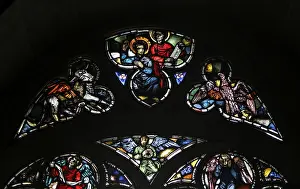 Central Europe Sacred Building Prints: Passion window from the workshop of Hans Acker in Ulm Minster