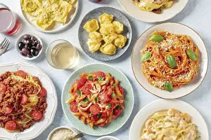 Italian Food Prints: Pasta, many different varieties