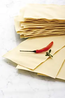 Fresh Ingredients Prints: Pasta sheets, raw