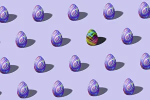 Minimal Easter Concept Prints: Pastel Easter egg pattern made
