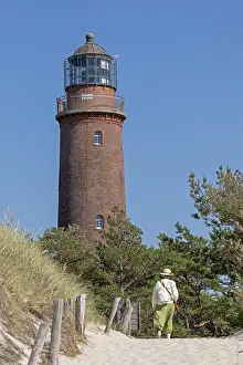 German Federal Republic Beaches Prints: Path from the beach to the lighthouse