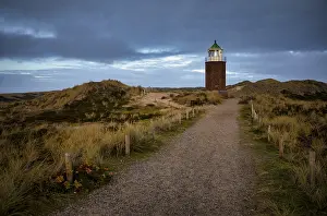 Rotes Kliff Lighthouse Prints: Path through the dunes to the beacon