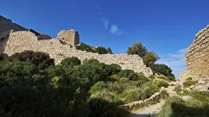 Deserted Fortress Europe Prints: Path along the ruins of an ancient castle