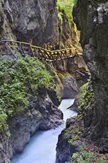 Wolfsklamm Gorge Prints: Path through Wolfsklamm Gorge, Stans