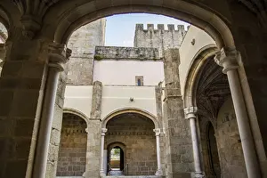 Sacral Building In Europe Prints: The Patio inside of the Castelo